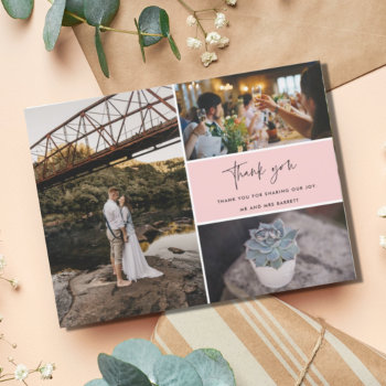 Thank You Multi Photo Collage Wedding by stylelily at Zazzle