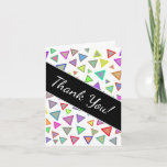 [ Thumbnail: "Thank You!" + Multicolored Triangles Pattern Card ]