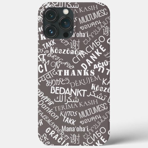 Thank You Multilingual Text iPhone Case