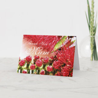 Thank You Mum Bottlebrush flower Card