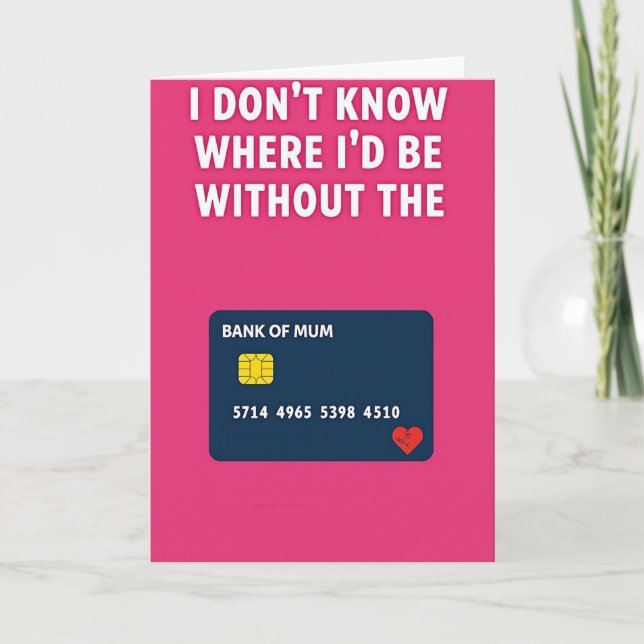 Thank You Mum Credit Card (Front)