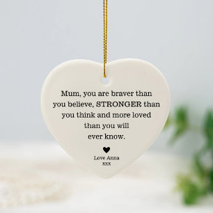 Thank You Mum Mother's Day Mum's Birthday Mommy Ceramic Ornament