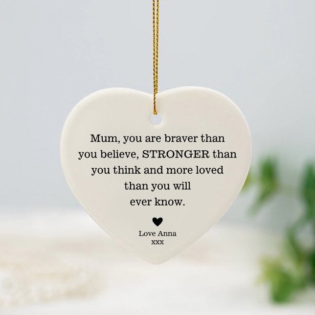 Thank You Mum Mother's Day Mum's Birthday Mommy Ceramic Ornament (Creator Uploaded)
