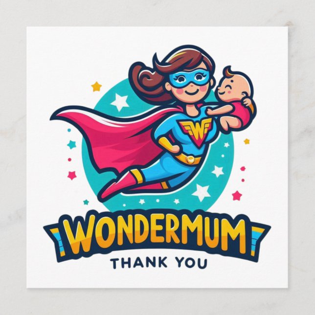 Thank you Mum! T-Shirt Advice Card (Front)