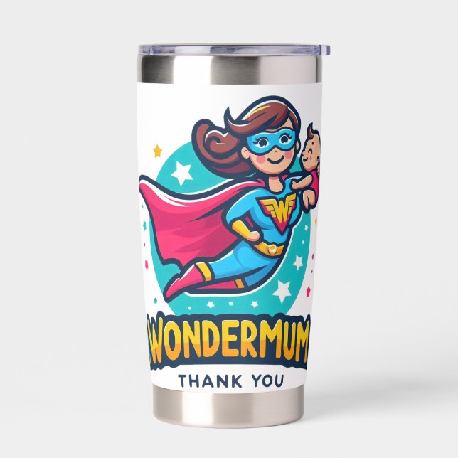 Thank you Mum! T-Shirt Insulated Tumbler (Left)