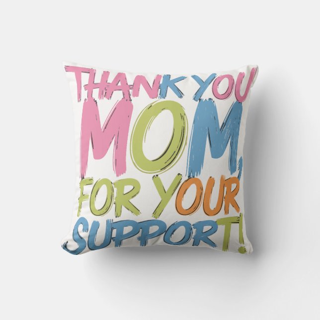 thank you mum throw pillow (Front)
