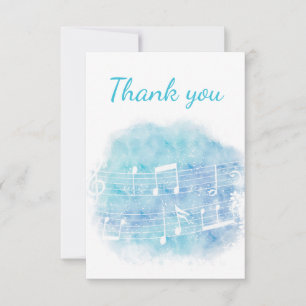 Thank You Music Notes Blank Back