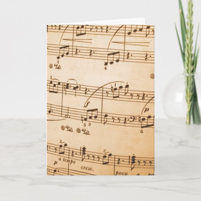 Thank You Music Notes greeting Card (Front)