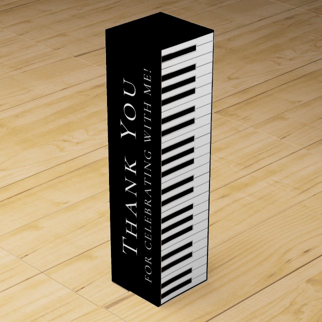 Thank you music piano  wine box (Front)