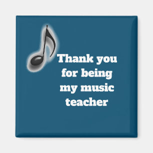 Thank You Music Teacher Appreciation Musical Note Magnet