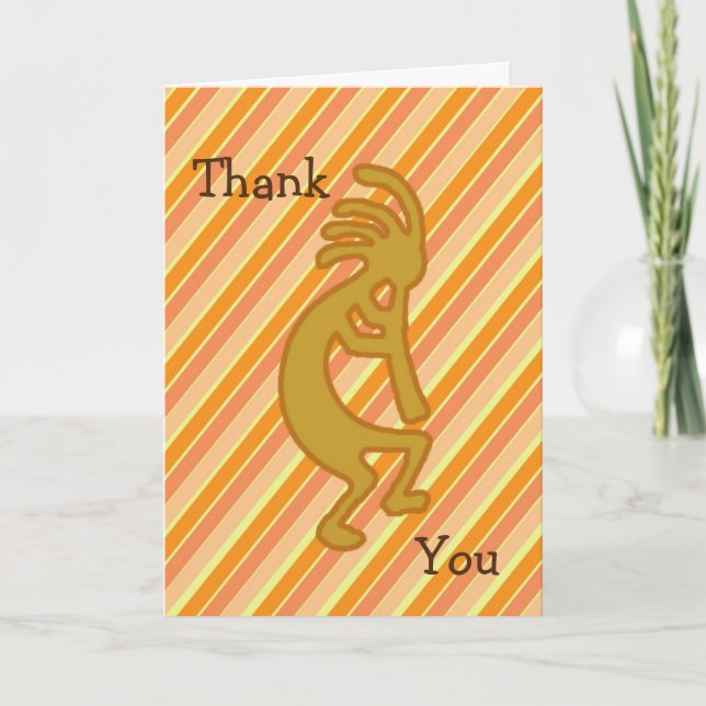Thank You Music Teacher Gold Kokopelli with Flute (Front)