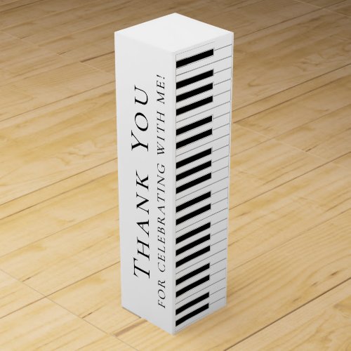 Thank you music white piano  wine box