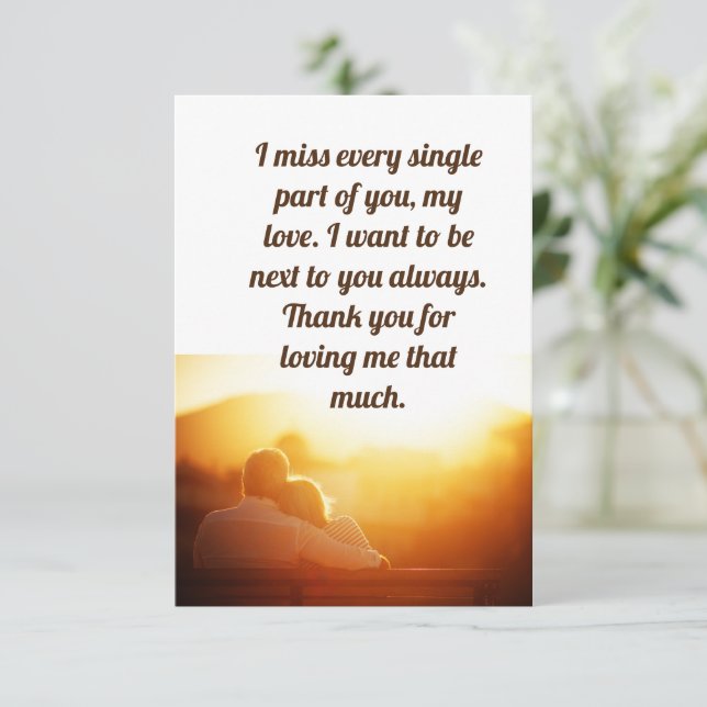 Thank you my love card (Standing Front)