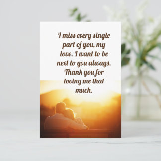 Thank you my love card