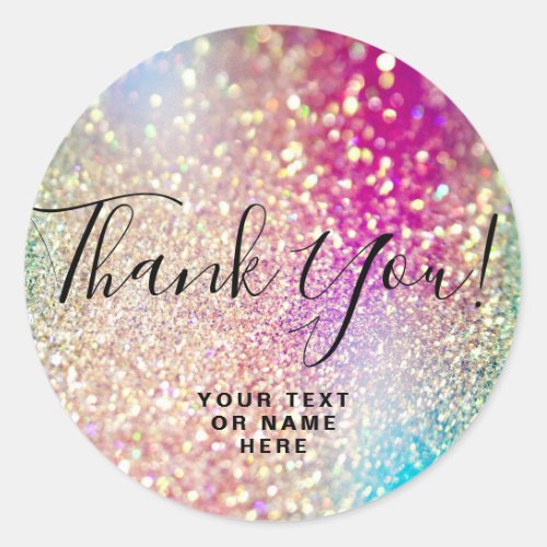 Thank You Name 16th Bridal Birthday Anniversary Classic Round Sticker