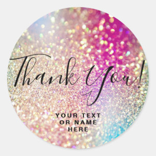 Thank You Name 16th Bridal Birthday Anniversary Classic Round Sticker