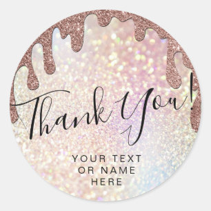 Thank You Name 16th Bridal Birthday Anniversary Classic Round Sticker