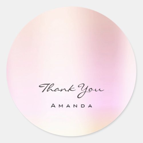 Thank You Name 16th Bridal Rose Minimalism Classic Round Sticker