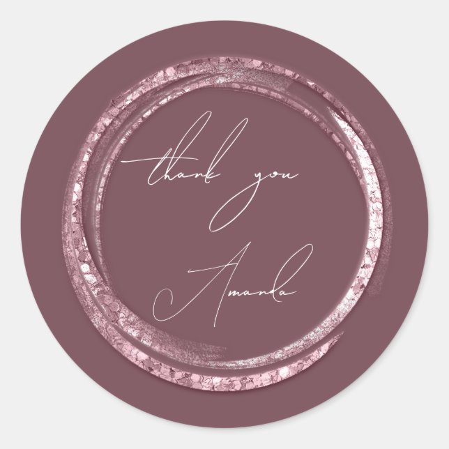 Thank You Name Seal Rose Powder Blush  (Front)