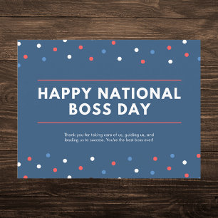 Thank You National Boss Day Holiday Postcard