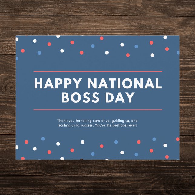 Thank You National Boss Day Holiday Postcard (Creator Uploaded)