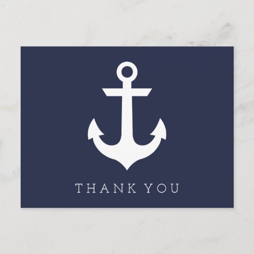 Thank You  Nautical Anchor Postcard