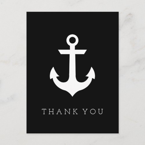 Thank You  Nautical Anchor Postcard