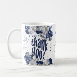 Thank You Navy Balloons Coffee Mug