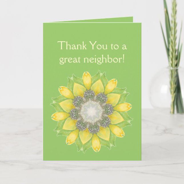 Thank You Neighbor,Custom Flower Garden Floral (Front)