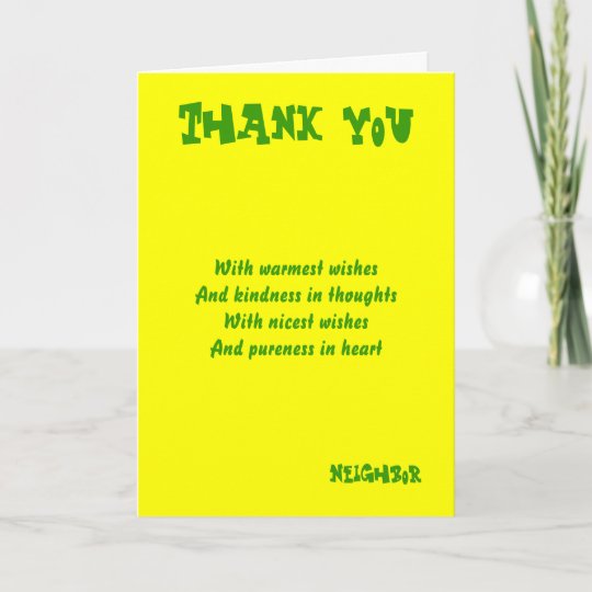 Thank you neighbor greeting cards