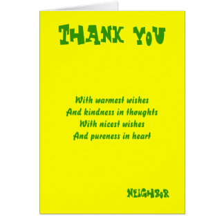 Thank You Neighbor Cards - Greeting &amp; Photo Cards | Zazzle