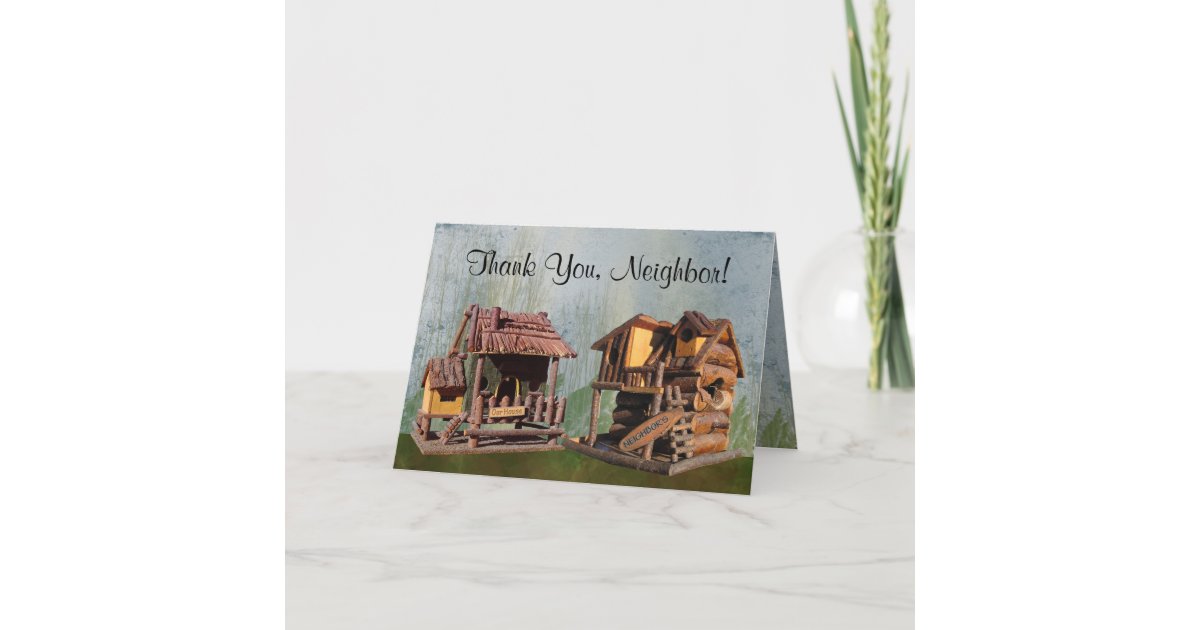 Thank You, Neighbor Thank You Card Zazzle