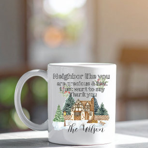 Thank You Neighbours Heart Christmas 2025 Color Morph Mug