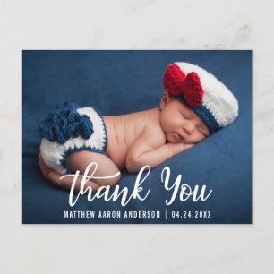 Thank You New Baby Modern Postcard