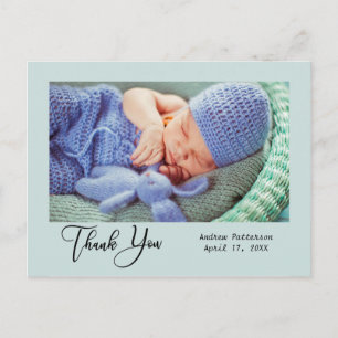 Thank You   New Baby Photo Postcard