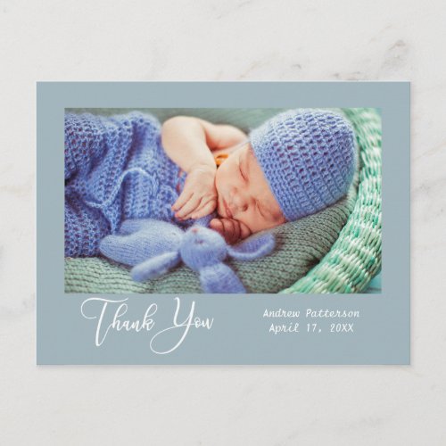 Thank You  New Baby Photo Postcard