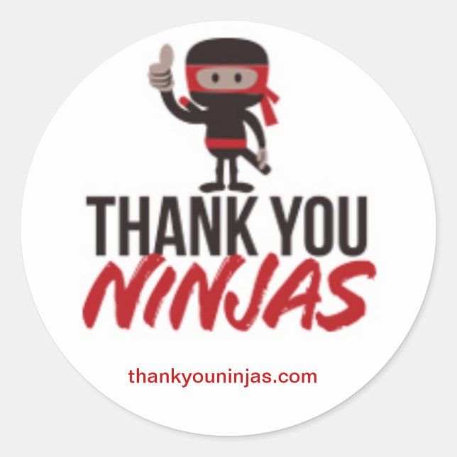 Thank You Ninjas Stickers (Front)