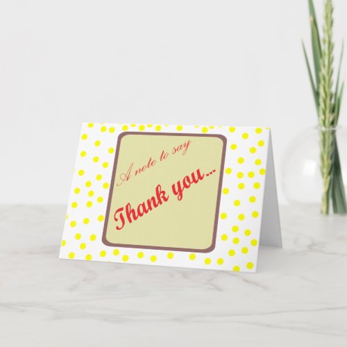 Thank you note