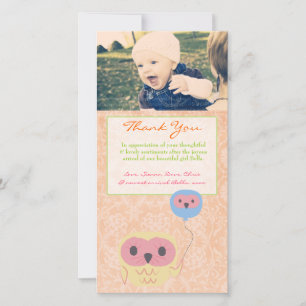 Thank You Note Baby Girl Photo Template
