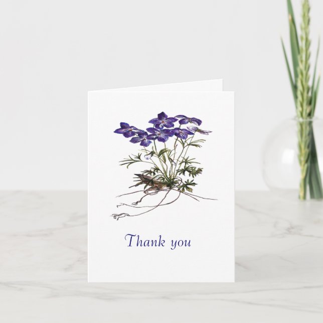 Thank you note botanical flower (Front)