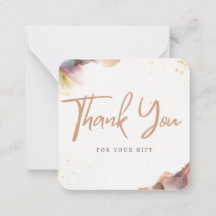 Thank you note card