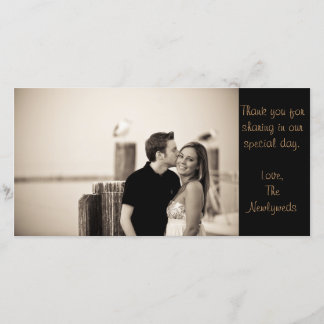Thank you note card