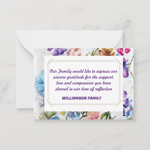 THANK YOU NOTE CARD