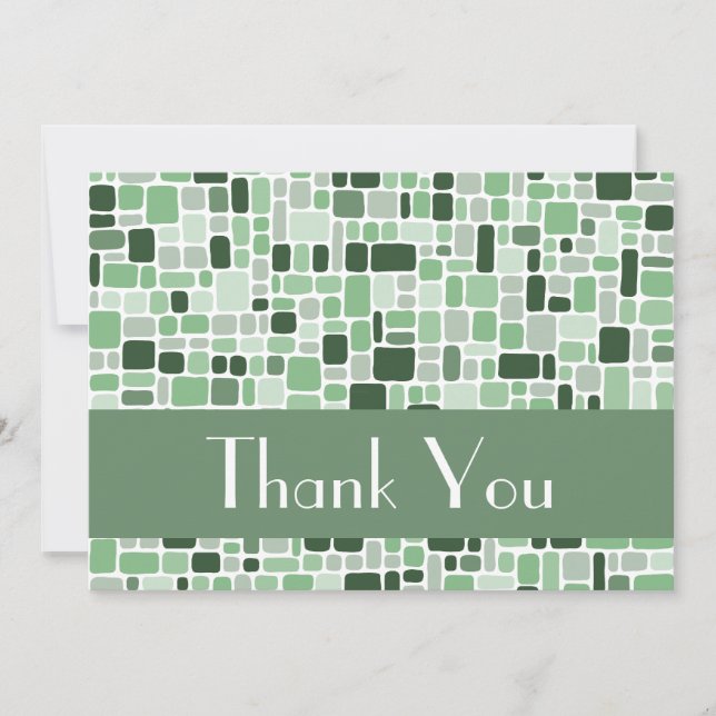 Thank You Note Card (Cobblestone Green) (Front)