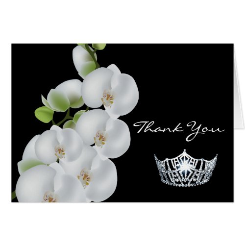 Thank You Note Card_Crown  Orchids