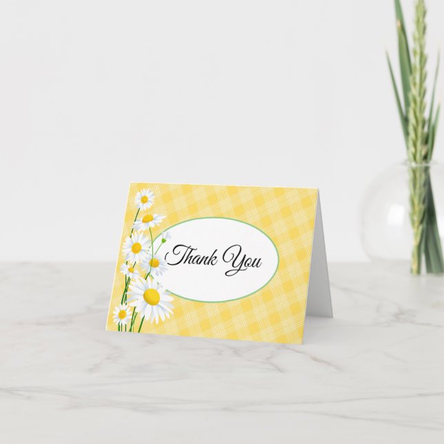 Thank You Note Card-Daisies (Front)