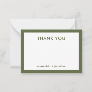 Thank You Note Card for Newlyweds Couples