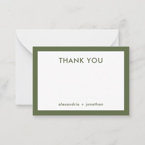Thank You Note Card for Newlyweds Couples