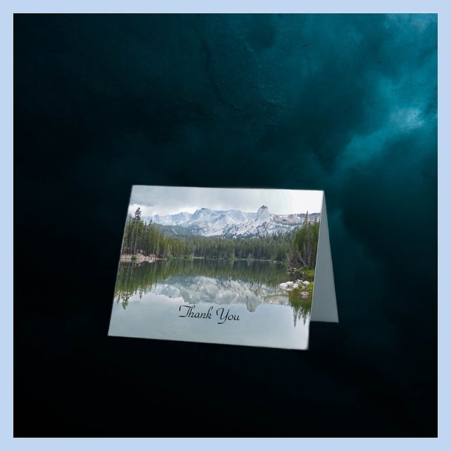 Thank You Note Card, Mountains, Lake, Blank Inside (Creator Uploaded)