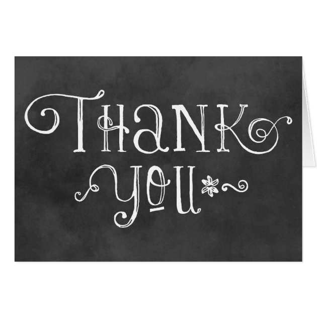 Thank You Note Cards | Black Chalkboard Charm